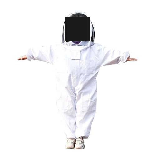 Imkerei Kinder Anti-Bienen-Anzug Atmungsaktiver Anzug for Kinder Bienenzucht Praxis Kinder Bienenzucht Kleidung Bienenanzug Ausrüstung(White,Medium) von LBNVBC