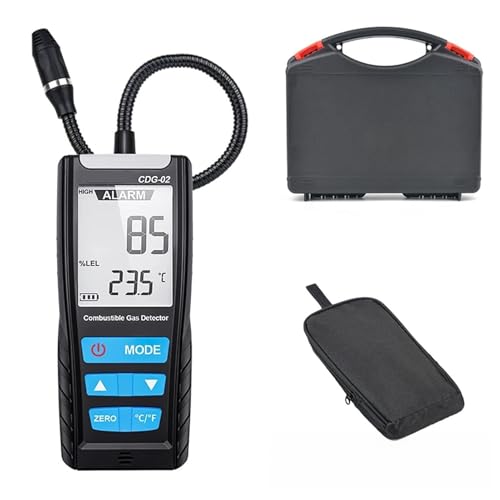 LCD Gasanalysator Brennbarer Gasdetektor Handheld-Kohlenmonoxid-Meter tragbar Kugel Gasleck-Detektor-Gasmonitor-Tester(CGD02 with Bag) von LBNVBC