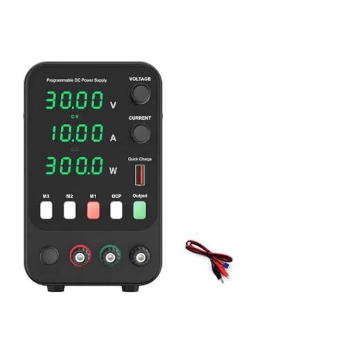 Programmierbares Gleichstromnetzteil, Einstellbare DC-Stromversorgung 30 V 10 A 60 V 5 A Labortisch-Stromquelle Stabilisierter Spannungsregler for die Stromversorgung Tischnetzteil(WPS305) von LBNVBC