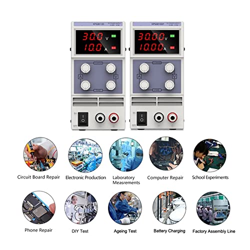 Programmierbares Gleichstromnetzteil, Labor-Gleichstromversorgung, einstellbarer Spannungsregler, Stabilisator, schaltende variable Tischquelle, 30 V, 10 A, Wechselstrom Tischnetzteil(3 Digits 60V 5A) von LBNVBC