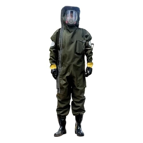 Wespenschutzkleidung, verdickter kompletter Satz atmungsaktiver Bienenfang-Antihornenanzug mit Ventilator, Imkerausrüstung(Green,XL) von LBNVBC