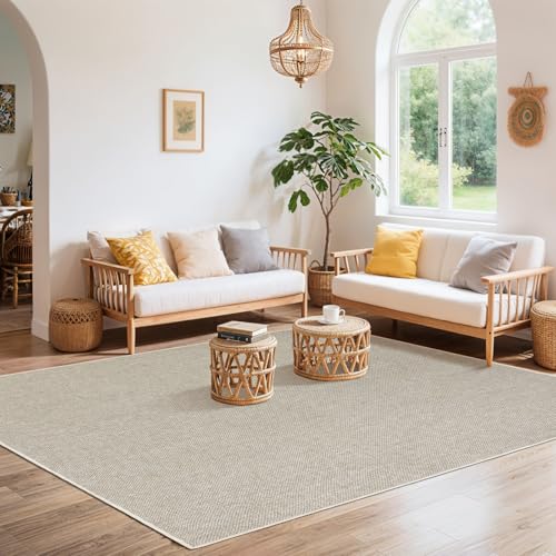 LBRO2M Kunst-Jute-Teppich, waschbar, für Wohnzimmer, Schlafzimmer, natürliche Jute-Optik, für drinnen und draußen, langlebig, solide, fusselfrei, umweltfreundlich, 15,2 x 22,9 cm, Grau LBRO2M Kunst-Jute-Teppich, waschbar, für Wohnzimmer, Schlafzimmer, natürliche Jute-Optik, für drinnen und draußen, langlebig, solide, fusselfrei, umweltfreundlich, 15,2 x 22,9 cm, Grau von LBRO2M