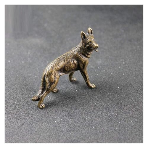 LBRTMED Skulptur Büste handgefertigte Kupfer Wolf Miniaturen Figuren Tier kleines Ornamentdekoration von LBRTMED
