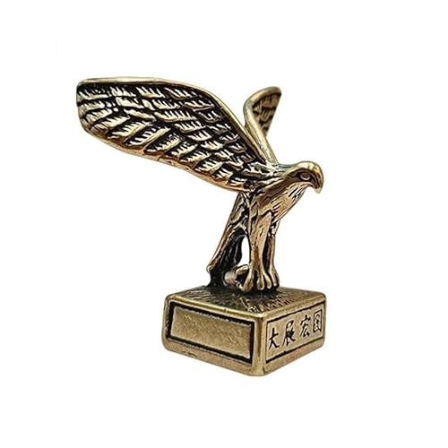 LBRTMED Skulptur Büste handgefertigte Skulpturen Brass Vintage Lucky Eagle Seal Figuren Miniaturen Schreibtisch Ornament Handwerkszubehör von LBRTMED