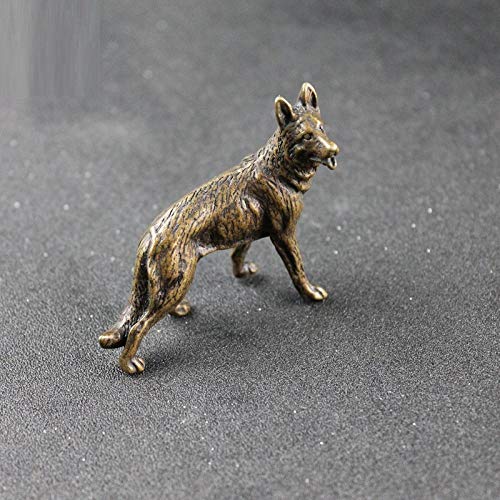 LBRTMED Skulptur Büste handgefertigte Skulpturen Kupfer Wolf Miniaturen Figuren Tier kleines Ornamentdekoration von LBRTMED