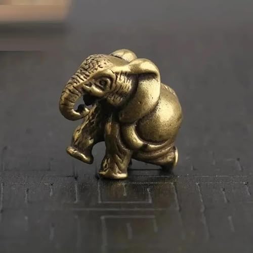 LBRTMED Skulptur Charakterdekoration Kupfer Elefant Figuren Lucky Desk Ornament Tier Statue Miniaturen Dekoration Handwerk von LBRTMED