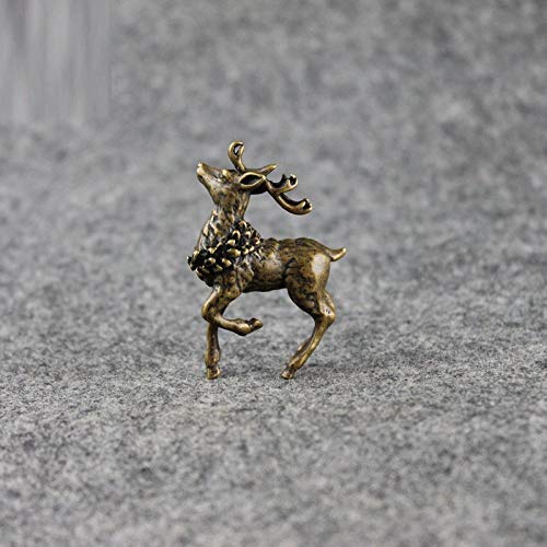 LBRTMED Skulptur handgefertigte Skulpturen Kupferhirschtischtop kleine Ornamente Tier Figuren Dekor Handwerk von LBRTMED