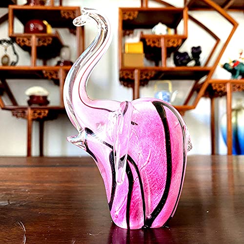 LBRTMED Skulptur handgefertigtes Glas Elefant Figuren Tisch Ornament Craft Art Decor von LBRTMED