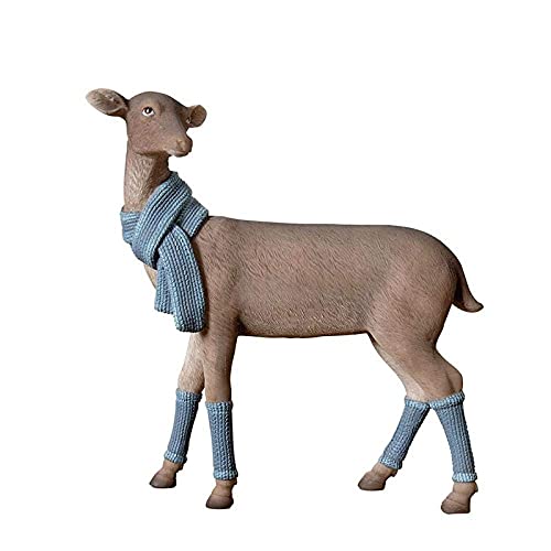 LBRTMED Skulptur llsjf Garten & Schal Elch Hirsch Tierfigur Handwerksverzierung Dekoration (20,2 * 6 * 21 cm) von LBRTMED