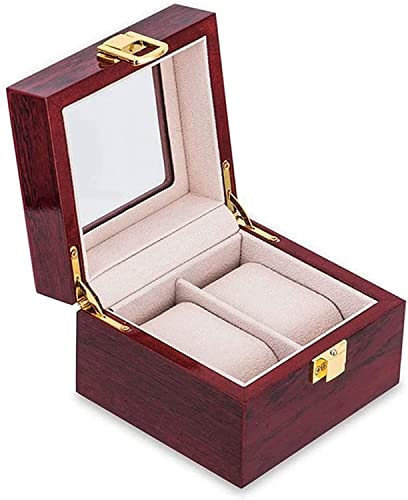 LBRTMED Wachkasten -Display -Hülle Organizer Luxus Uhrenbox 2 Slots Uhrenhalterboxen für Männer Frauen Uhren Organizer Box Uhrenbeobachter Uhrenhalter (Farbe: OneColor) von LBRTMED