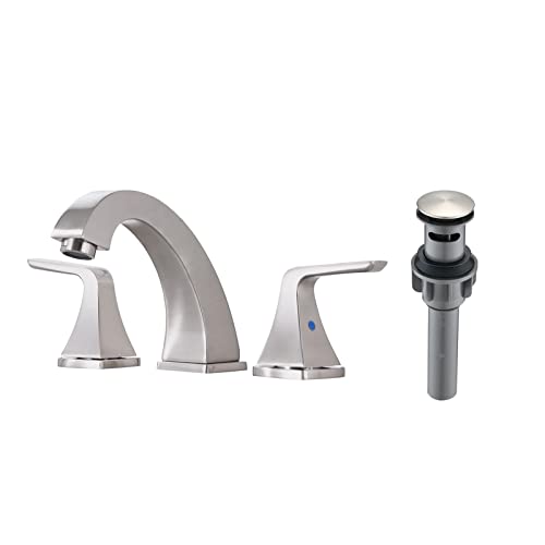 Weit verbreitete 2 Handles Badezimmerhahn mit Pop -up -Waschbecken Abfluss Weit verbreitete 2 Handles Badezimmerhahn mit Pop -up -Waschbecken Abfluss von LBRTMED
