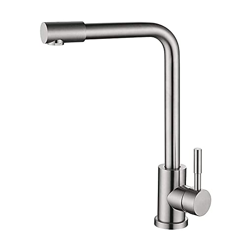 Zedaro Küchenarmatur 304 Edelstahl Küchenspüle Wasserhahn Eingriff 7 Kalt und Heißwassermischer Chrombeschichtung Rotary von LBRTMED