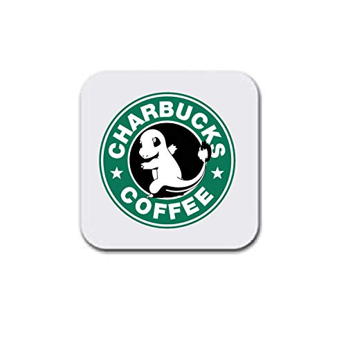 Charbucks Coffee Pokemon Inspired Funny Wooden Coaster von LBS4ALL