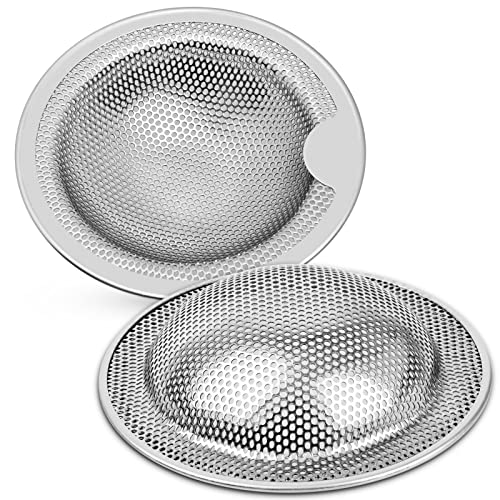 Abflusssieb Küche Edelstahl Haarsieb Dusche Groß klein 2 Stück Spülenfilter aus EIN zweiteiliges Set (10.2cm) von LBTrading