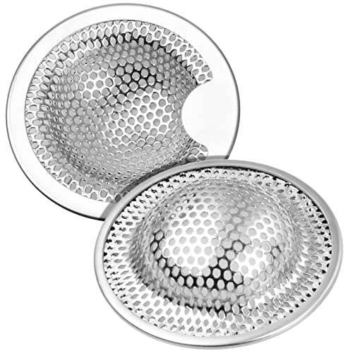 Abflusssieb Küche Edelstahl Haarsieb Dusche Groß klein 2 Stück Spülenfilter aus EIN zweiteiliges Set (5.2cm) von LBTrading