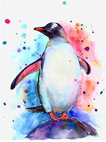 Kreuzstich FüR Erwachsene AnfäNger Kit, Pinguin, Stickvorlagen Stickbilder Vorgedruckt Kreuzstich Stickpackung Zum Sticken Starter Set Geschenkdekoration 40 * 50cm von LBWYYJILFIIXPNF