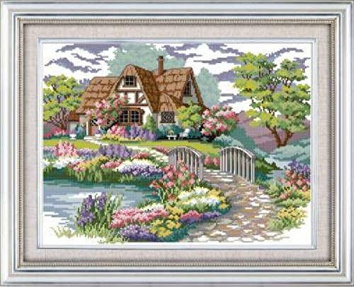 Kreuzstich-Set DIY Handwerk, Kleine Brückenhausblume, 11CT, Stickwerkzeuge, Handarbeit, Motiv vorgedruckt komplette Auswahl Starter-Sets für Anfänger Nähen Kunst Geschenkdekoration 40 * 50cm Kreuzstich-Set DIY Handwerk, Kleine Brückenhausblume, 11CT, Stickwerkzeuge, Handarbeit, Motiv vorgedruckt komplette Auswahl Starter-Sets für Anfänger Nähen Kunst Geschenkdekoration 40 * 50cm von LBWYYJILFIIXPNF
