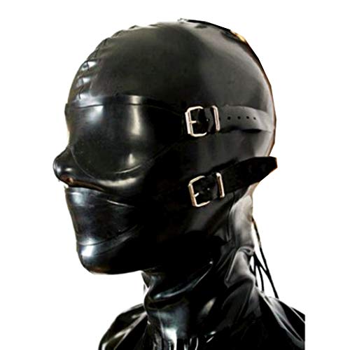 LBYLYH BDSM Latex Kopf Hood Sexy Latex Hauben Kostüm Naturkautschuk Maske Fetisch Erotische Maske Und Haube Limit Abnehmbare Augen- Und Mundmaske Geeignet Für Pärchenspiele,Schwarz,S LBYLYH BDSM Latex Kopf Hood Sexy Latex Hauben Kostüm Naturkautschuk Maske Fetisch Erotische Maske Und Haube Limit Abnehmbare Augen- Und Mundmaske Geeignet Für Pärchenspiele,Schwarz,S von LBYLYH