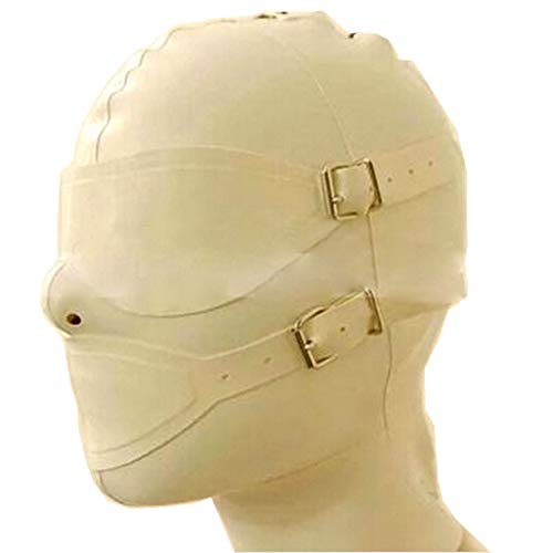 LBYLYH BDSM Latex Kopf Hood Sexy Latex Hauben Kostüm Naturkautschuk Maske Fetisch Erotische Maske Und Haube Limit Abnehmbare Augen- Und Mundmaske Geeignet Für Pärchenspiele,Weiß,XL LBYLYH BDSM Latex Kopf Hood Sexy Latex Hauben Kostüm Naturkautschuk Maske Fetisch Erotische Maske Und Haube Limit Abnehmbare Augen- Und Mundmaske Geeignet Für Pärchenspiele,Weiß,XL von LBYLYH
