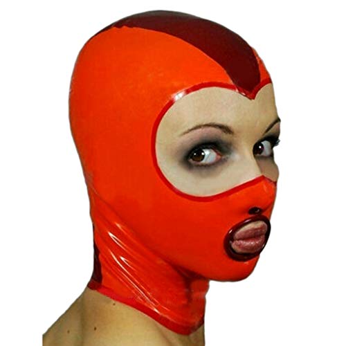 LBYLYH Rote Sexy Latex Maske, Gummi Haube Gummi 0.4Mm Für Party Wear Catsuit Einzigartige Cosplay Straffende Latex SM Komplett Bondage Fetisch,Rot,XL LBYLYH Rote Sexy Latex Maske, Gummi Haube Gummi 0.4Mm Für Party Wear Catsuit Einzigartige Cosplay Straffende Latex SM Komplett Bondage Fetisch,Rot,XL von LBYLYH