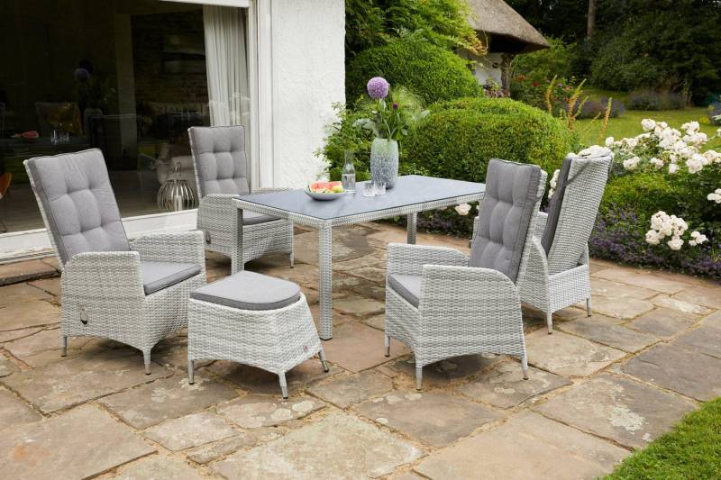 LC Garden Garten-Essgruppe Parmina Gartenset 180cm Esstisch + 4 Gartenstühle Gartenmöbelset, (Set, 5-tlg) von LC Garden