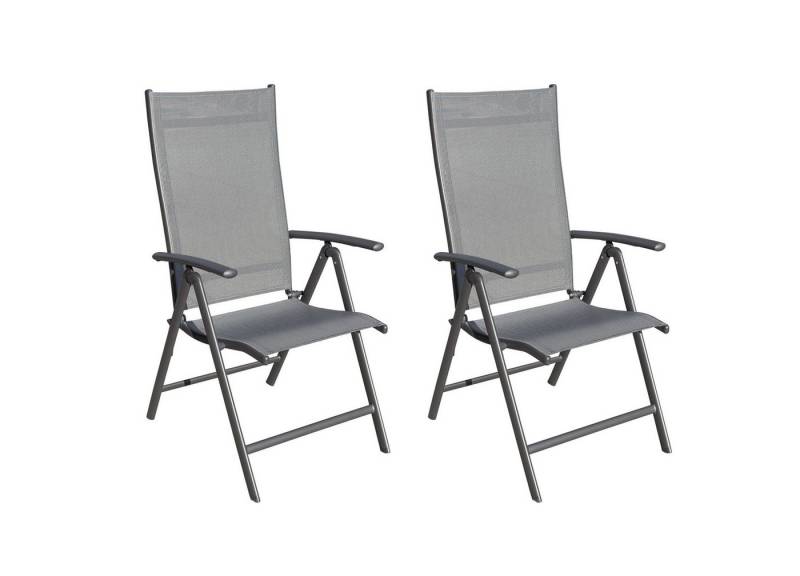 LC Garden Klappstuhl »Garvio« 2er Set Klappsessel Verstellsessel anthrazit Textilen von LC Garden