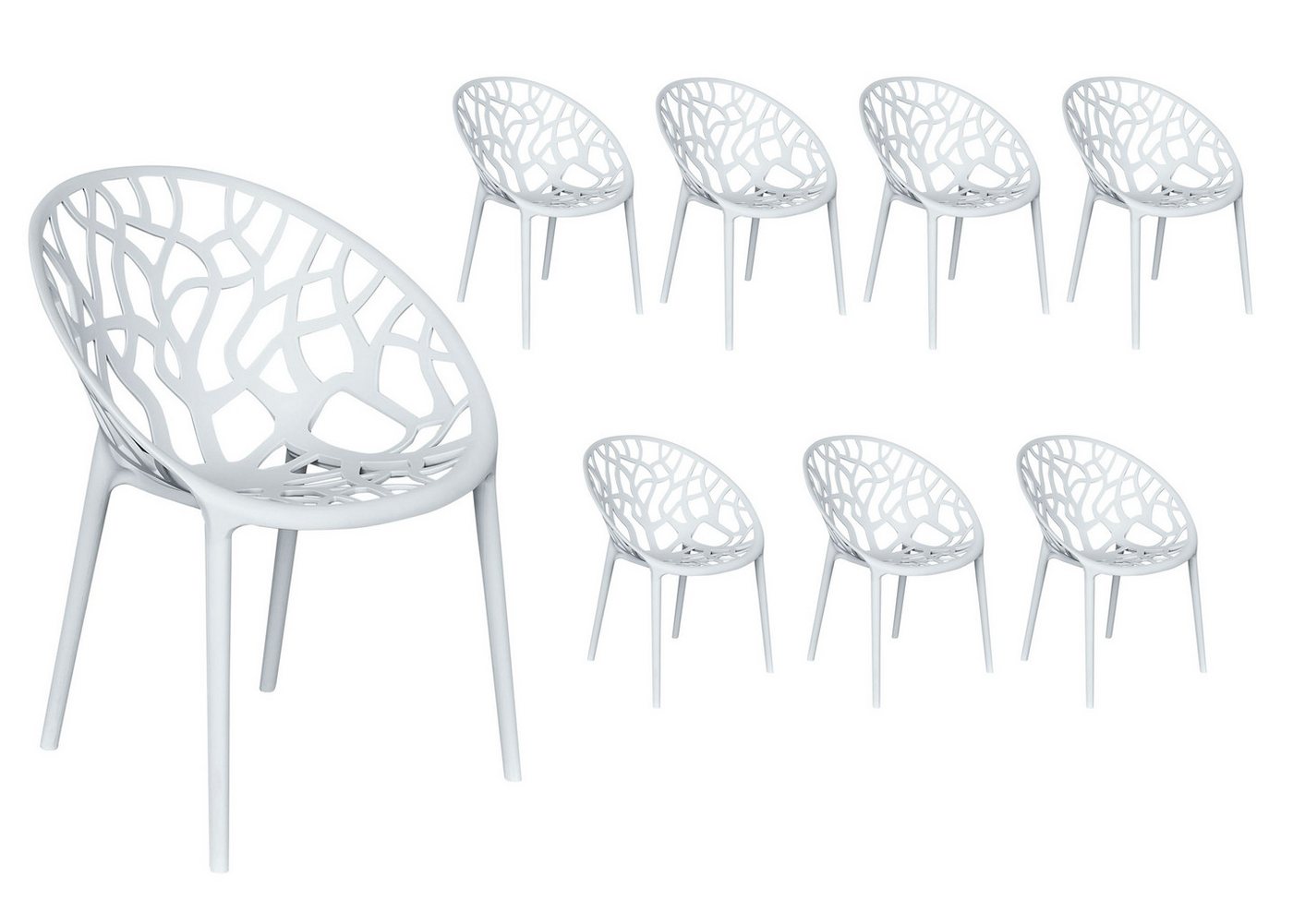 LC Garden Stapelstuhl LC Garden »Vomo« Gartenstuhl Stapelstuhl Kunststoff stapelbar (8 St) von LC Garden