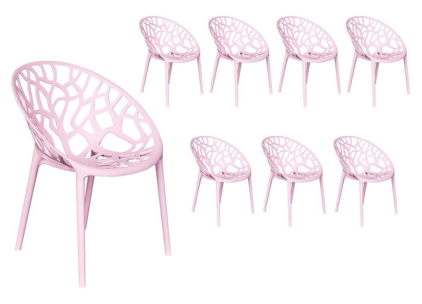 LC Garden Stapelstuhl LC Garden »Vomo« Gartenstuhl Stapelstuhl Kunststoff stapelbar (8 St) von LC Garden