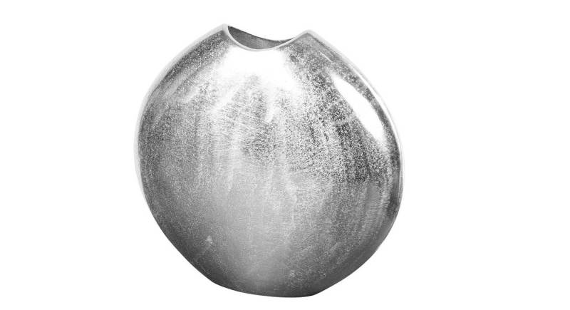 LC Home Dekovase Rundvase Alu Raw Nickel 31x35x8,5cm von LC Home