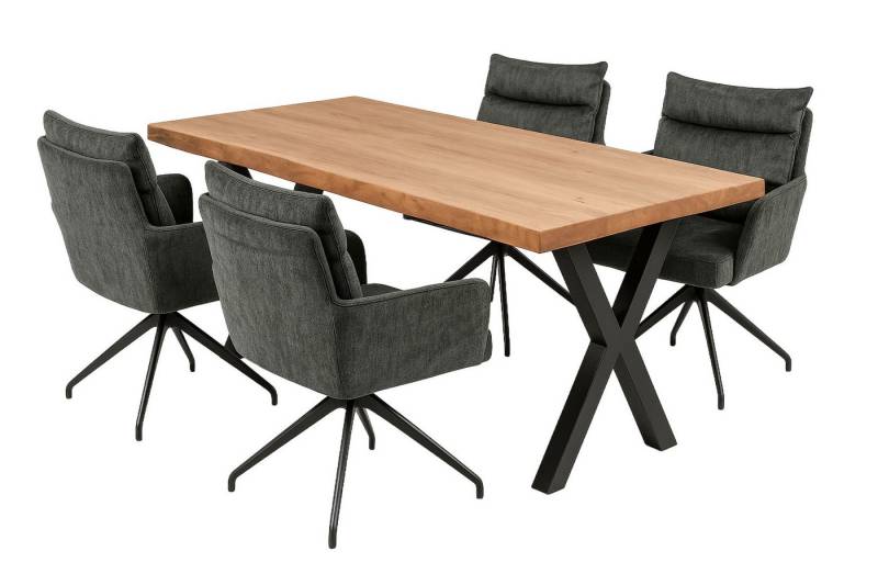 LC Home Essgruppe LC Home Houston 5tlg Esstisch, (7-tlg) von LC Home