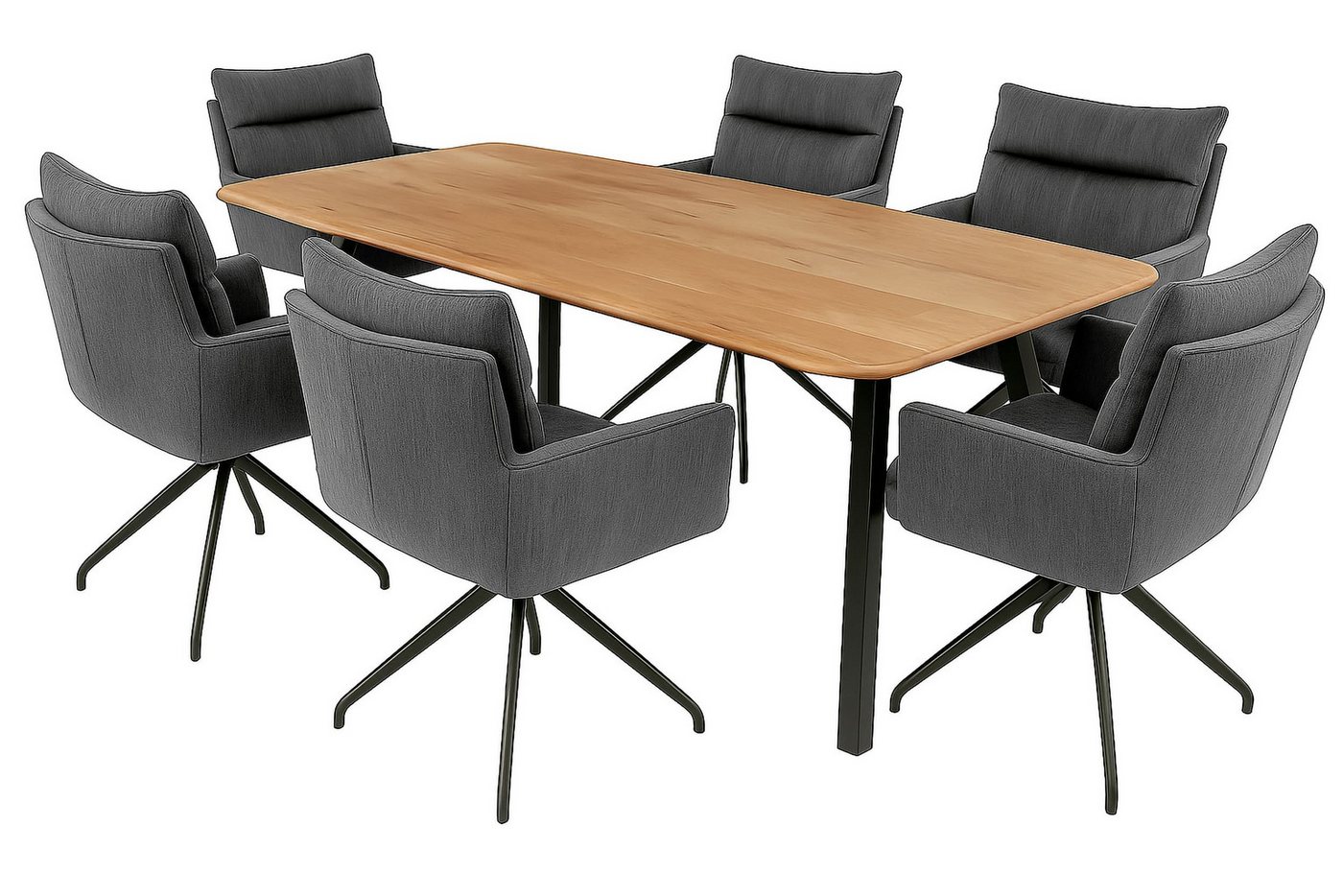 LC Home Essgruppe LC Home Houston 5tlg Esstisch, (7-tlg) von LC Home