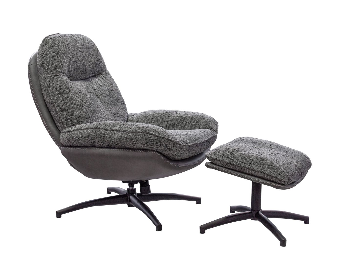 LC Home Sessel LC Home Drehsessel inkl.Hocker Rockdale mit Karosteppung & Webstoff LC Home Sessel LC Home Drehsessel inkl.Hocker Rockdale mit Karosteppung & Webstoff von LC Home