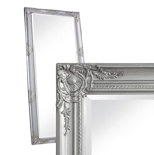 LC Home Wandspiegel Barock Silber ca. 180 x 80 cm Antik-Stil m. Facettenschliff XL Ganzkörperspiegel, Gaderobespiegel, Flurspiegel, Spiegel klassisch von LC Home