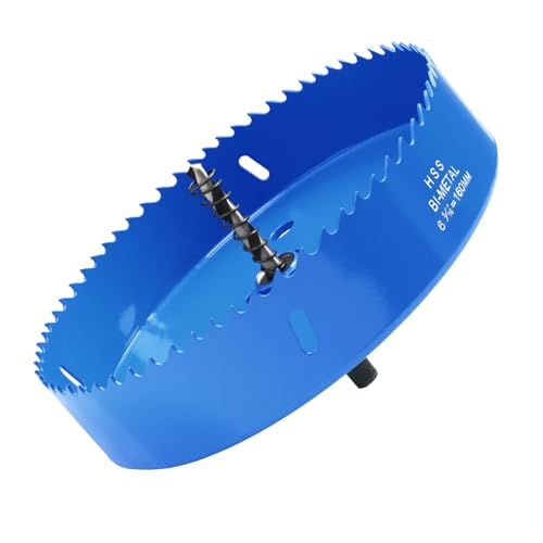 LC LICTOP 16,3 cm Lochsäge, Bi-Metall Cornhole Cutter, Heavy Duty HSS Blade Drill Bit für Deckenleuchte, Holz, Weichblech, Kunststoffplatte, Trockenbau und Faserplatten, mit positiven Rechenzähnen LC LICTOP 16,3 cm Lochsäge, Bi-Metall Cornhole Cutter, Heavy Duty HSS Blade Drill Bit für Deckenleuchte, Holz, Weichblech, Kunststoffplatte, Trockenbau und Faserplatten, mit positiven Rechenzähnen von LC LICTOP