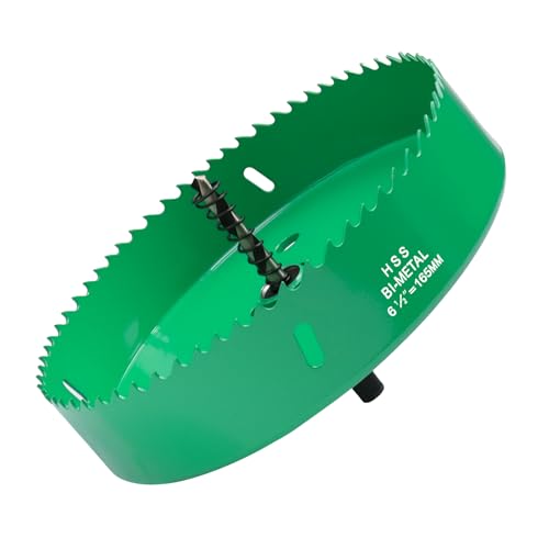 LC LICTOP 16,5 cm Lochsäge, robuster Cornhole Cutter, Bi-Metall HSS Klingenbohrer für Deckenleuchte, Holz, weiches Blech, Kunststoffplatte, Trockenbau und Faserplatten, mit positiven Rechenzähnen LC LICTOP 16,5 cm Lochsäge, robuster Cornhole Cutter, Bi-Metall HSS Klingenbohrer für Deckenleuchte, Holz, weiches Blech, Kunststoffplatte, Trockenbau und Faserplatten, mit positiven Rechenzähnen von LC LICTOP