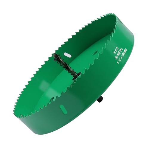 LC LICTOP 19,1 cm Lochsäge, robuster Cornhole Cutter, Bi-Metall HSS Klingenbohrer für Deckenleuchte, Holz, weiches Metallblech, Kunststoffplatte, Trockenbau und Faserplatten, mit positiven von LC LICTOP