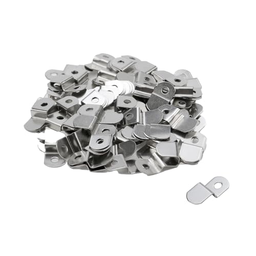 LC LICTOP 6,35 mm (1/4 Zoll) Leinwand versetzte Clips 1 Loch Z-Form Bilderrahmen Hosenträger Klammern 120 Stück von LC LICTOP