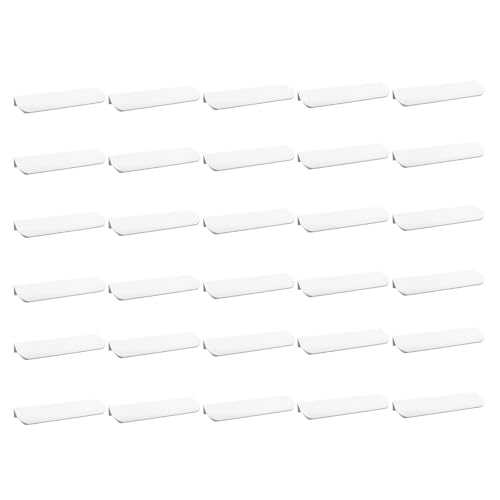 LC LICTOP Griffe mit gebogenen Kanten, 15,9 cm Rand, Fingerlasche für Caibnets, Schubladen, Schranktüren, Kleiderschränke, 12,7 cm Lochabstand, 30 Stück weiße Kantengriffe von LC LICTOP