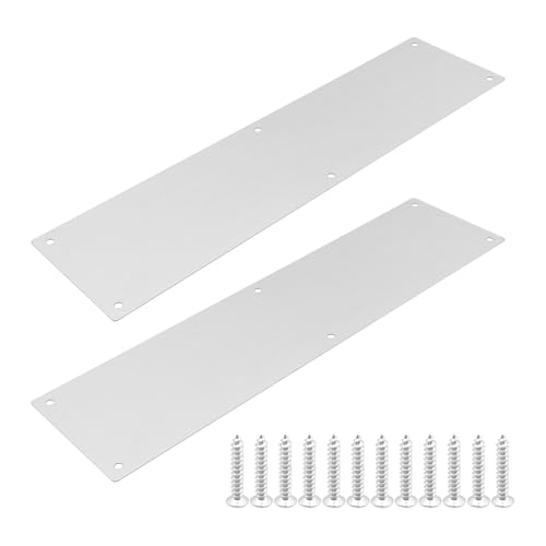 LC LICTOP Tür-Trittplatte, robuster Edelstahl, kratzfest, für die Unterseite der Tür, innen und außen, 40 x 10 cm, 2 Stück, satiniert LC LICTOP Tür-Trittplatte, robuster Edelstahl, kratzfest, für die Unterseite der Tür, innen und außen, 40 x 10 cm, 2 Stück, satiniert von LC LICTOP