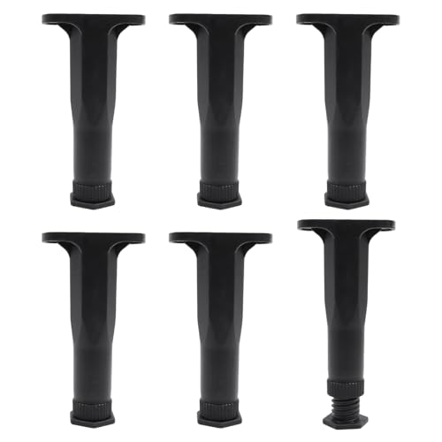 LC LICTOP Verstellbare Bettstützbeine, 15 - 27 cm, Kunststoff-Füße, Bettgestellstütze, 6 Stück, für King Queen Lamellen, Sofa, Schrank, Kommode, Möbel, Ersatzfuß mit Schrauben von LC LICTOP