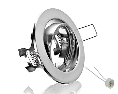 10x Metall Einbaustrahler Einbauspot eisengebürstet ideal für LED inkl. GU10 Fassung 10x Metall Einbaustrahler Einbauspot eisengebürstet ideal für LED inkl. GU10 Fassung von LC-Light