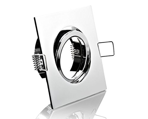LC Light LED Einbaustrahler chrom 4-eckig mit Bajonettverschluss ideal für LED von LC-Light
