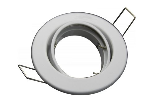 Metall Einbaustrahler weiß Rund mit GU10 Fassung ideal für LED von LC-Light