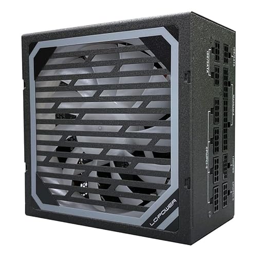 LC-POWER Netzeil PC 750W AXT 3.1 PCIE 5.1, Super Silent Modular PSU, 80 Plus Gold, 750 Watt Netzeil mit 135mm Lüfter, 5-fache Sicherheitsschutz, Schwarz für Gaming-PCs & Arbeitsstationen von LC-POWER