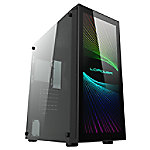 LC-Power Computergehäuse Gaming 800B - Interlayer X Midi Tower Metall, Kunststoff, Gehärtetes Glas Schwarz von LC-Power