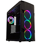 LC-Power Computergehäuse Gaming 998b-rambot Midi Tower Metall, Kunststoff, Gehärtetes Glas Schwarz von LC-Power