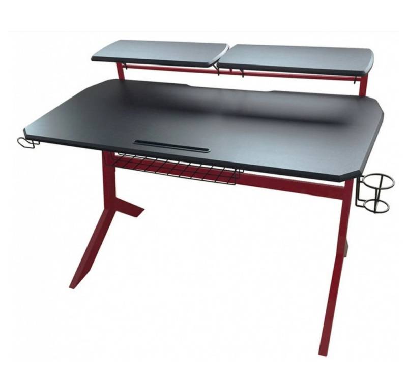 LC-Power Gamingtisch LC-GD-1R - rechteckiger Schreibtisch - Homeoffice - rot von LC-Power