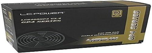 LC Power LC6460GP4 V2.4 Silent Giant 460W 80+ PC-Netzteil Gold, LC6460GP4V24, schwarz von LC-POWER