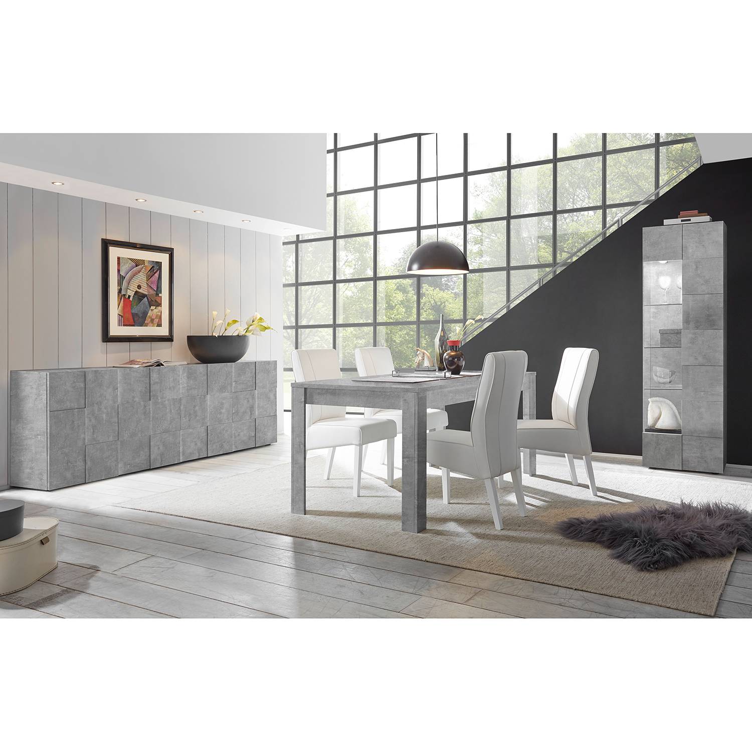 LC Spa Sideboard Dama IV Beton Dekor Spanplatte 241x84x42 cm (BxHxT) Modern 4-türig von LC Spa