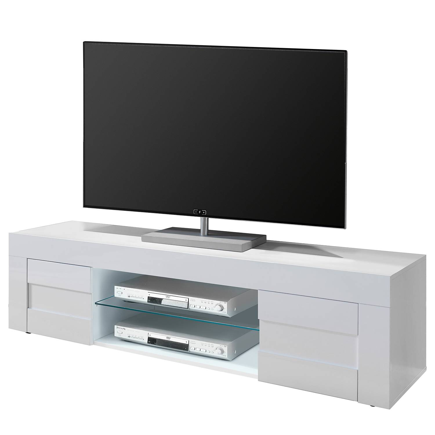 LC Spa TV-Lowboard Easy Hochglanz Weiß Spanplatte 181x44x42 cm (BxHxT) Modern 2-türig von LC Spa